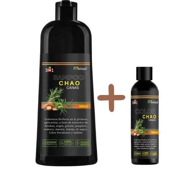 Shampoo Anticanas + Tratamiento - ¡Despedirte de las canas de manera natural y duradera nunca fue tan fácil!